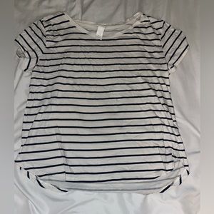 H&M Short Sleeve Basic Stripe Top